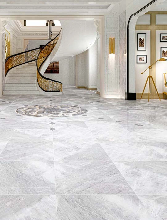 Ispirazione di interni con marmo blu argento in un ambiente architettonico