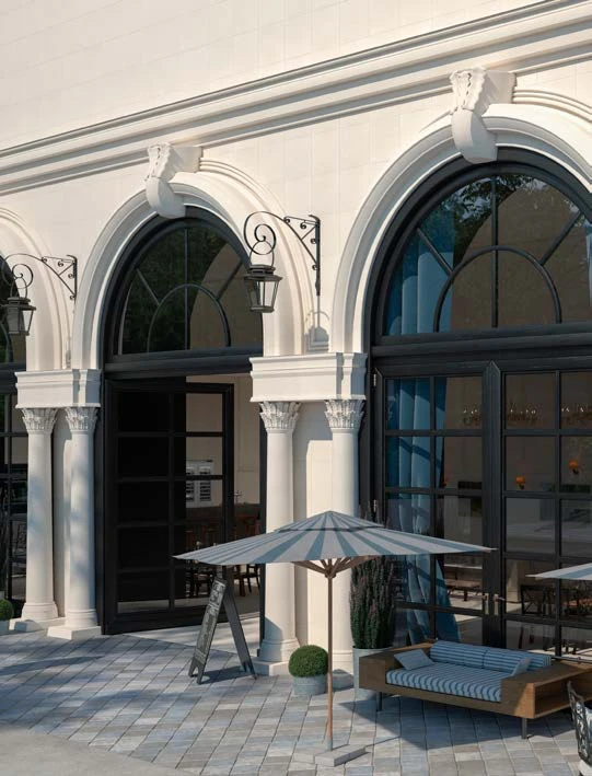 Design inspiration showing DM Limestone natural stone in an architectural setting